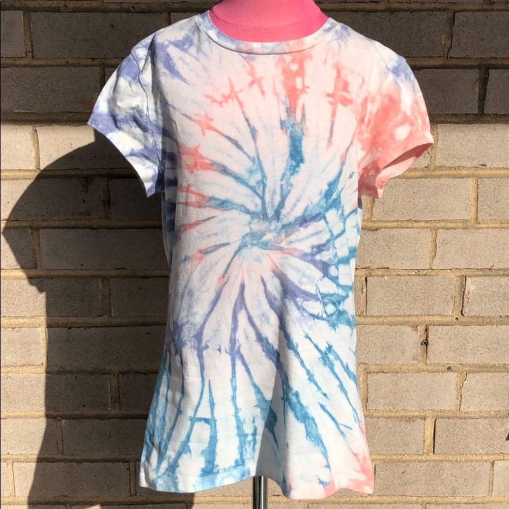 Splash Spiral Tie-Dye Top Size Junior Medium NWOT